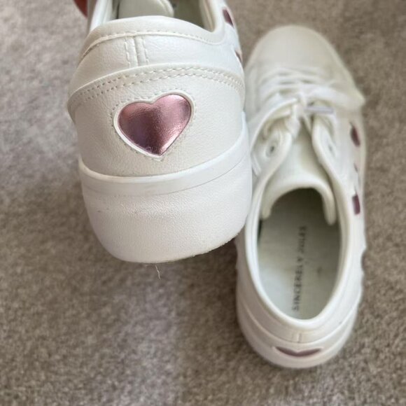 Sincerely Jules Women's Sneakers White With Pink Heart Size 6.5m - Picture 5 of 7